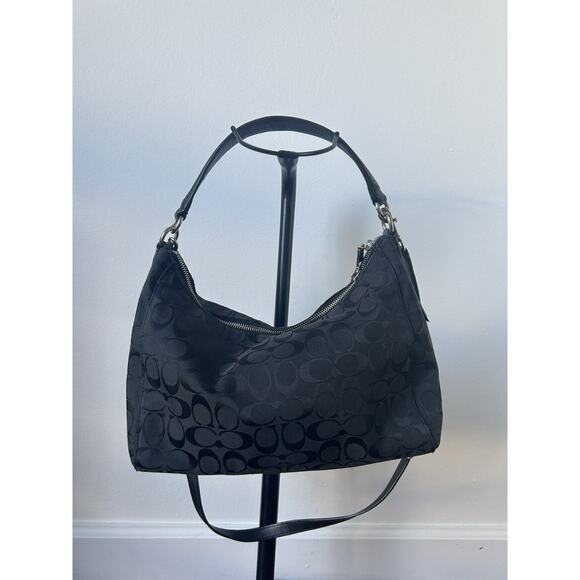 COACH Signature 2-Way Shoulder Bag F36716 2015 in Black and Leather Read PLS - Picture 3 of 13